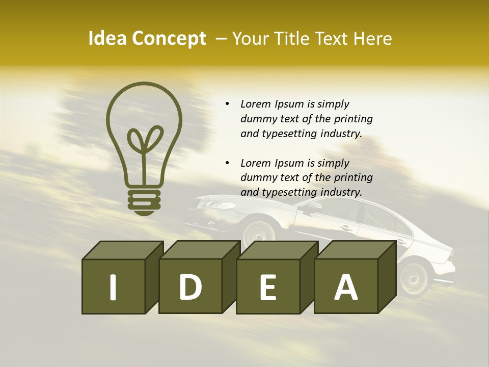 Bremsen Familie Gas Geben PowerPoint Template