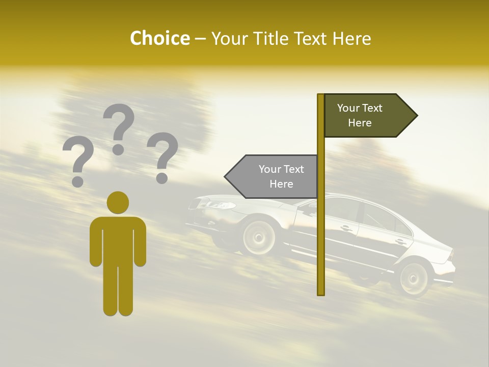 Bremsen Familie Gas Geben PowerPoint Template