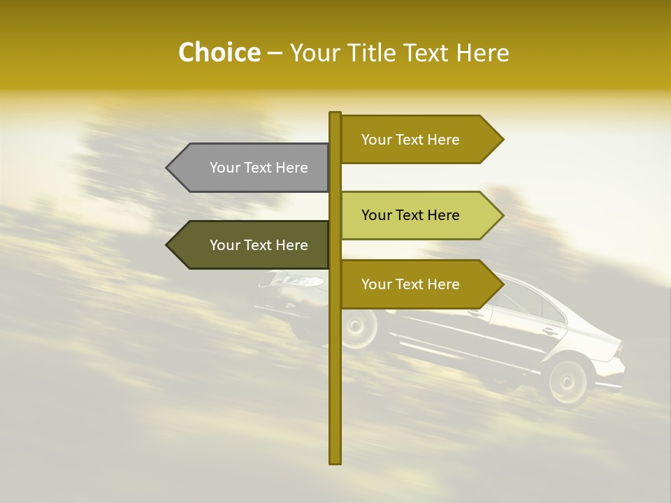 Bremsen Familie Gas Geben PowerPoint Template