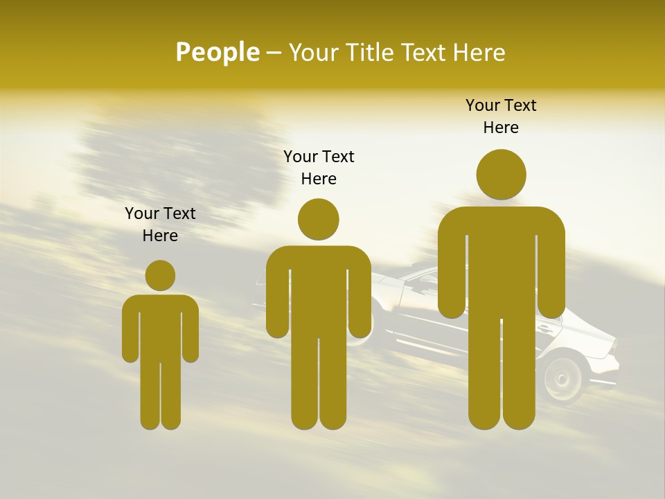 Bremsen Familie Gas Geben PowerPoint Template