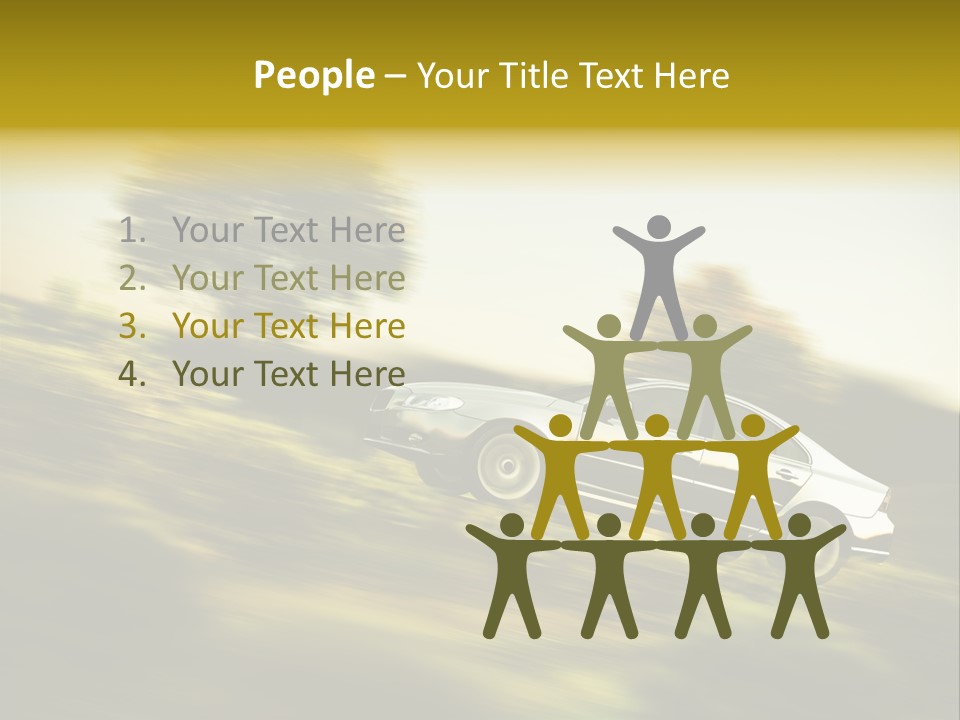 Bremsen Familie Gas Geben PowerPoint Template