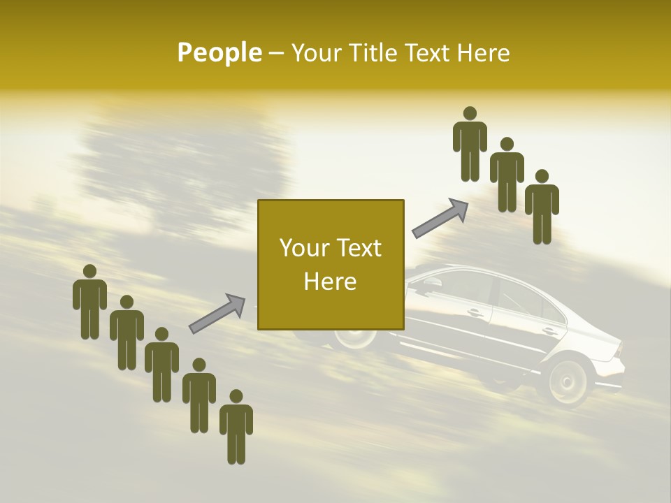 Bremsen Familie Gas Geben PowerPoint Template