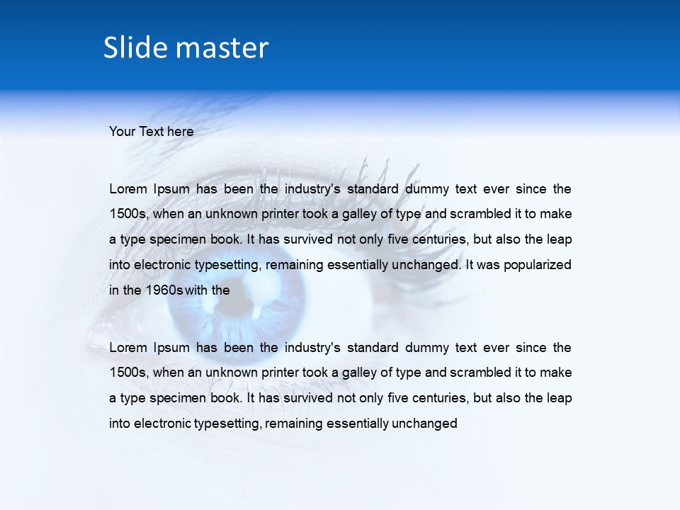 Eyeball Background Vision PowerPoint Template