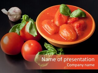 Cuore Di Bue Piatto Pomarola PowerPoint Template