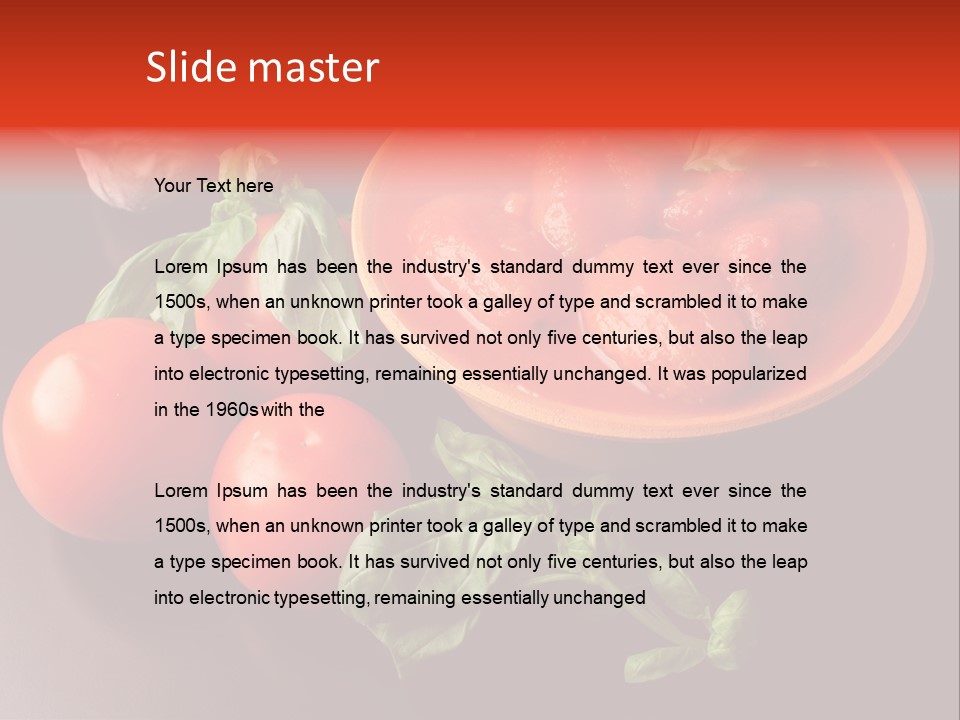 Cuore Di Bue Piatto Pomarola PowerPoint Template