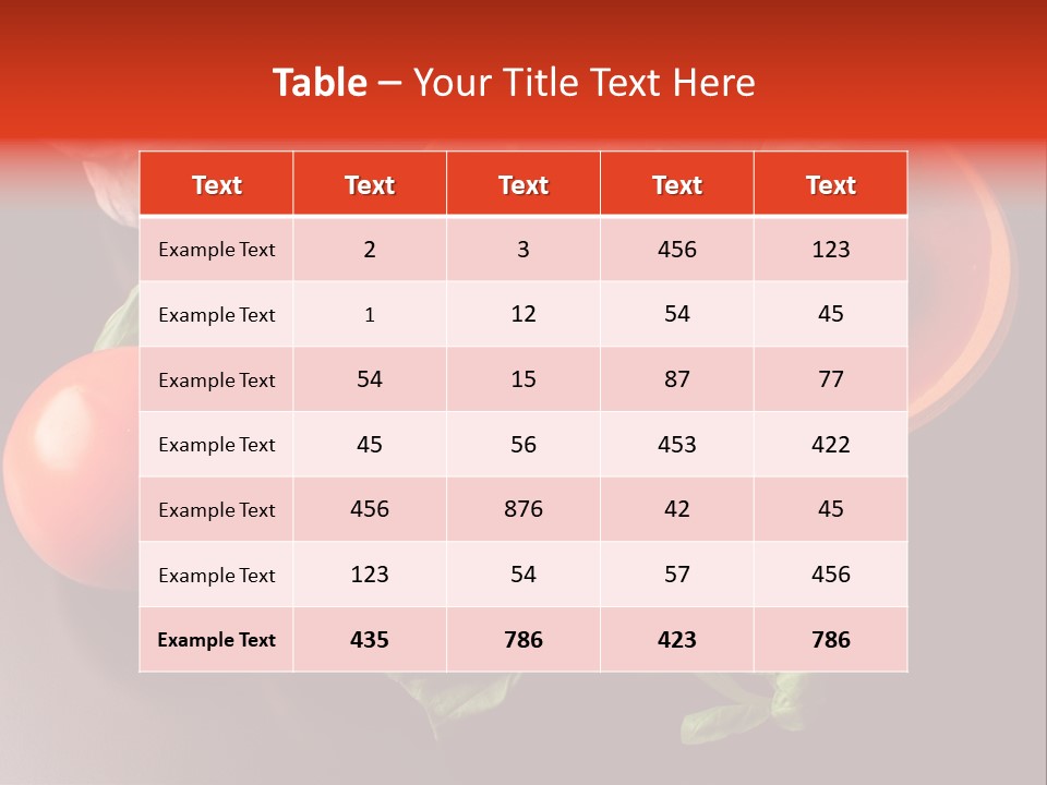 Cuore Di Bue Piatto Pomarola PowerPoint Template