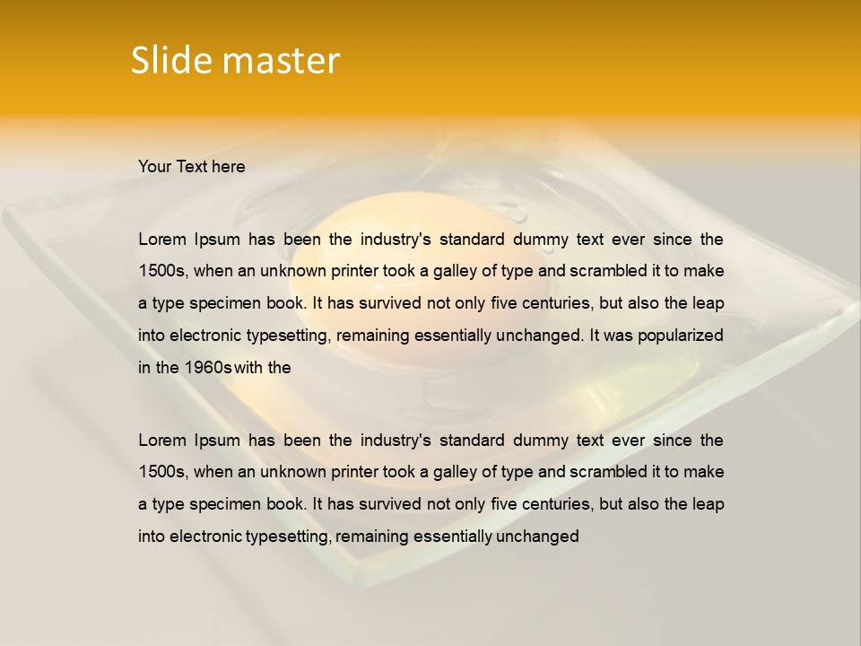 Colazione Arancione Frittata PowerPoint Template