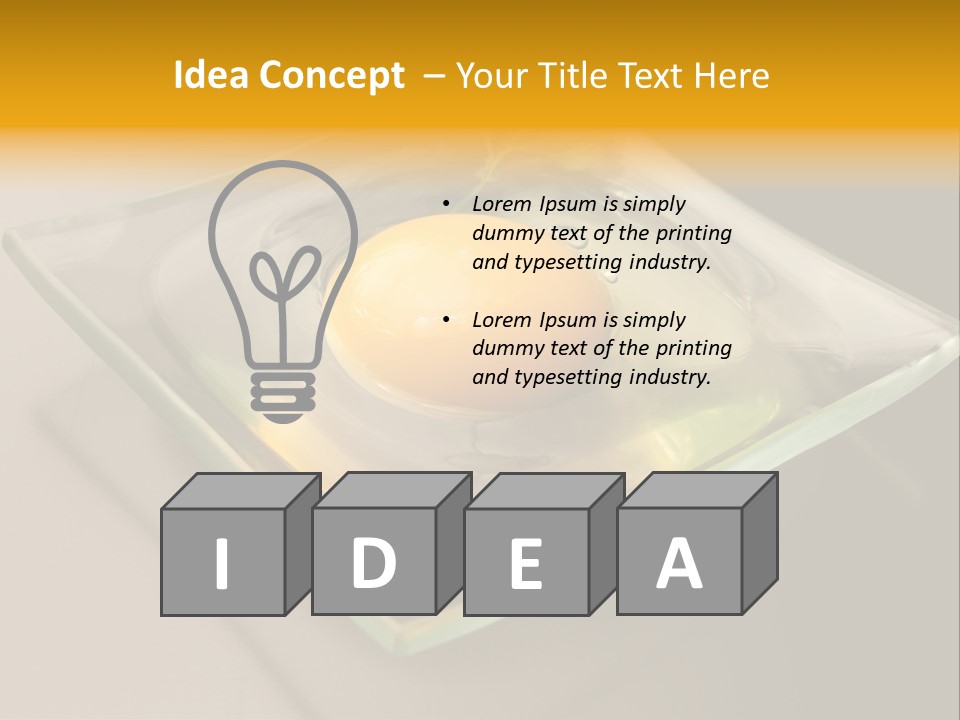 Colazione Arancione Frittata PowerPoint Template