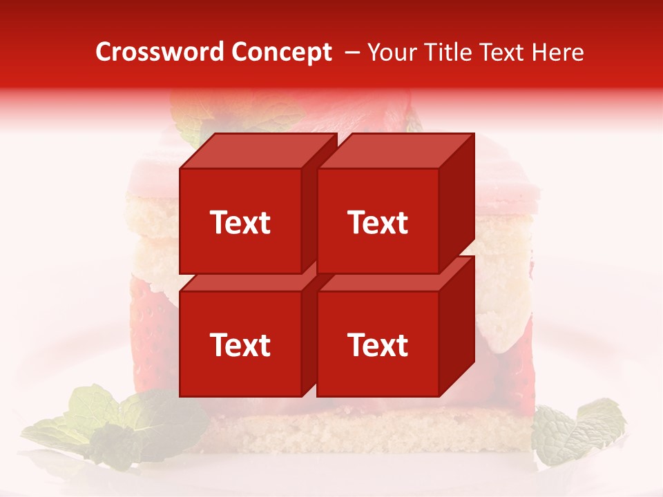 Sweet Strawberry Cheesecake PowerPoint Template