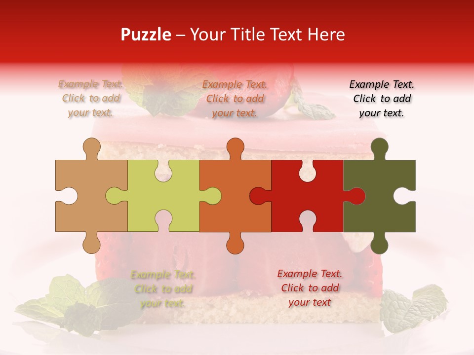 Sweet Strawberry Cheesecake PowerPoint Template