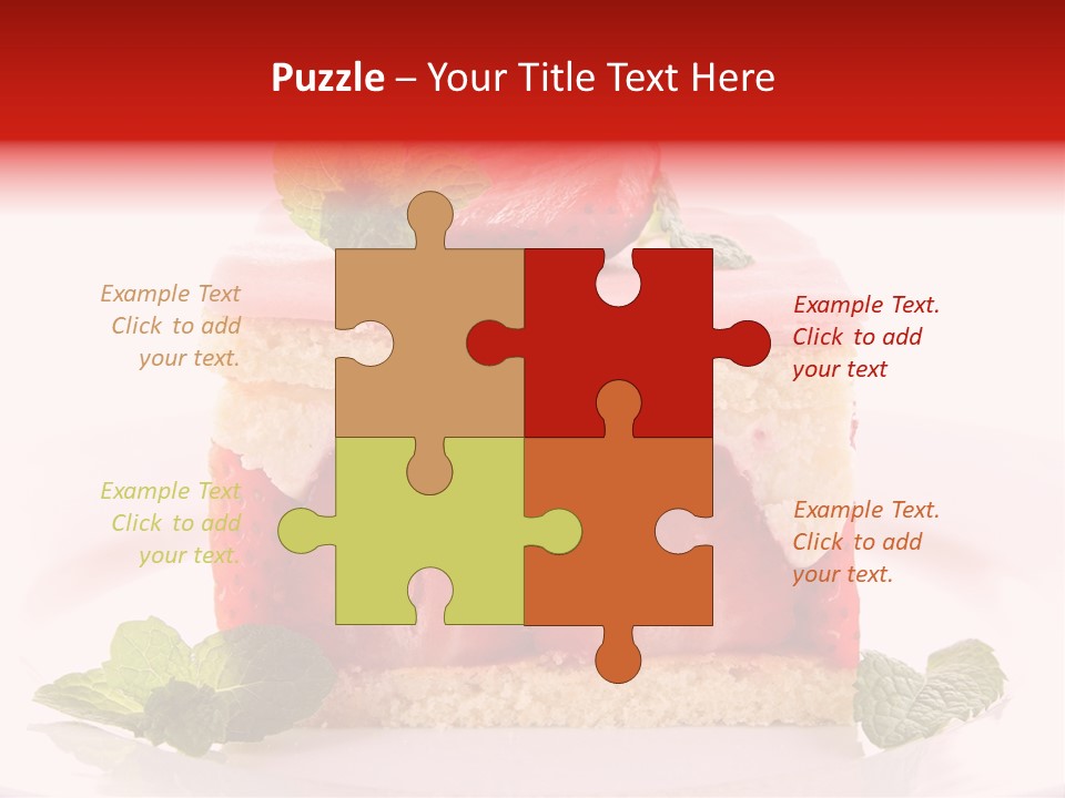 Sweet Strawberry Cheesecake PowerPoint Template