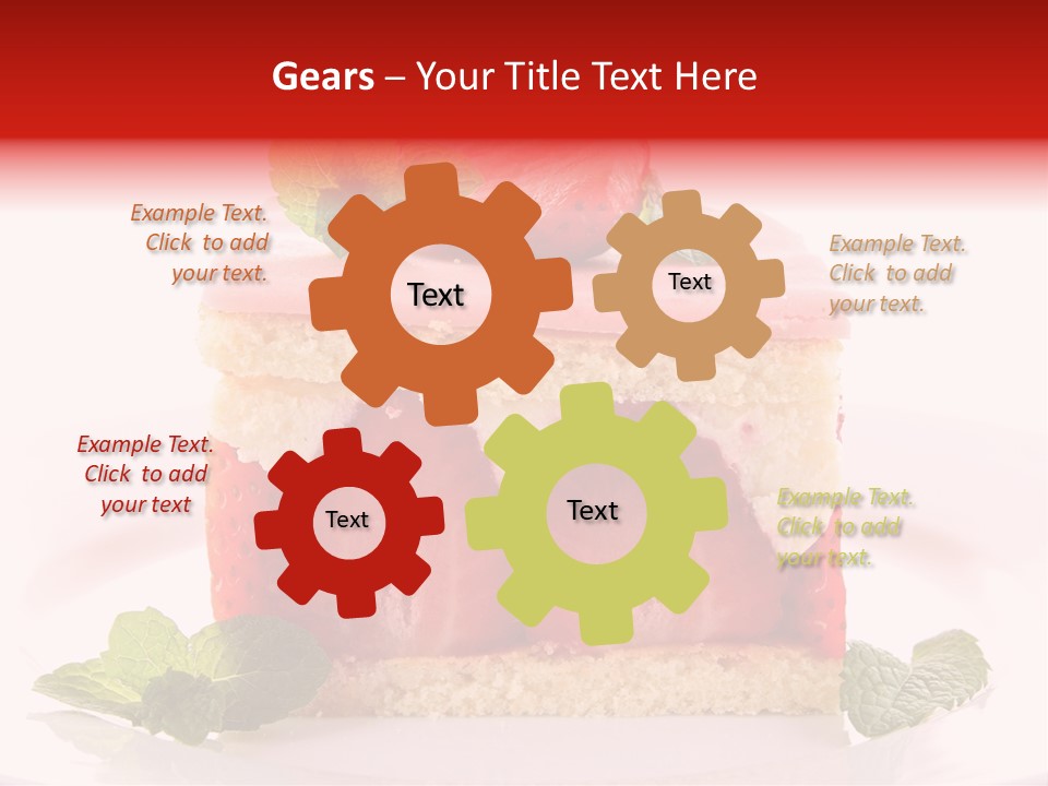 Sweet Strawberry Cheesecake PowerPoint Template