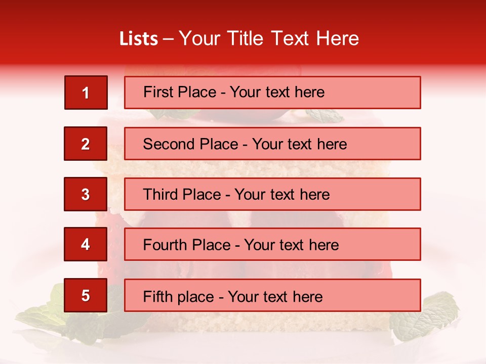 Sweet Strawberry Cheesecake PowerPoint Template