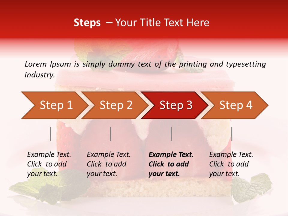 Sweet Strawberry Cheesecake PowerPoint Template