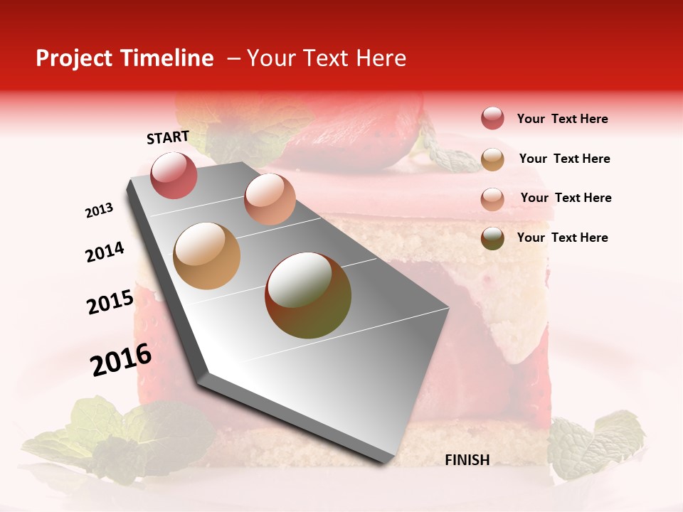 Sweet Strawberry Cheesecake PowerPoint Template