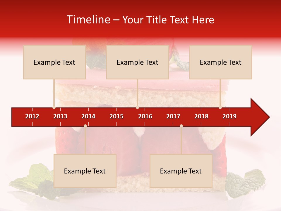 Sweet Strawberry Cheesecake PowerPoint Template