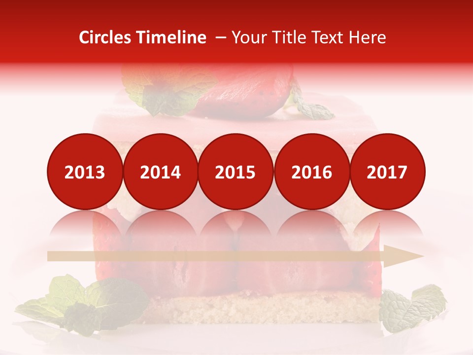 Sweet Strawberry Cheesecake PowerPoint Template