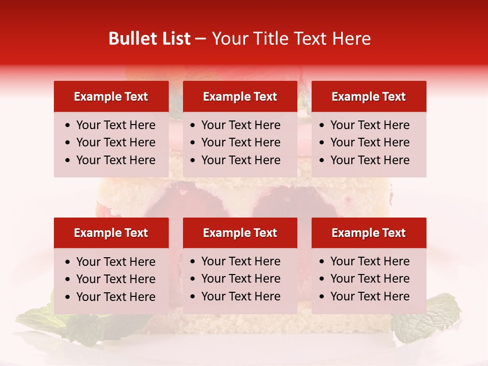 Sweet Strawberry Cheesecake PowerPoint Template