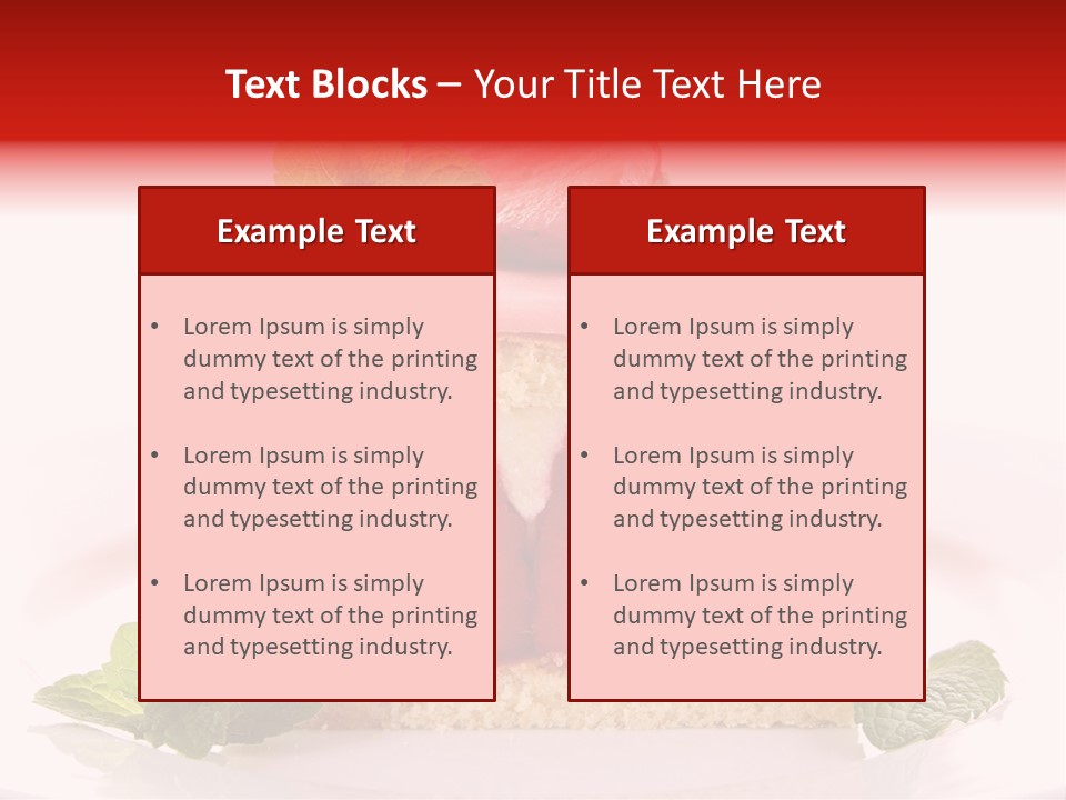 Sweet Strawberry Cheesecake PowerPoint Template