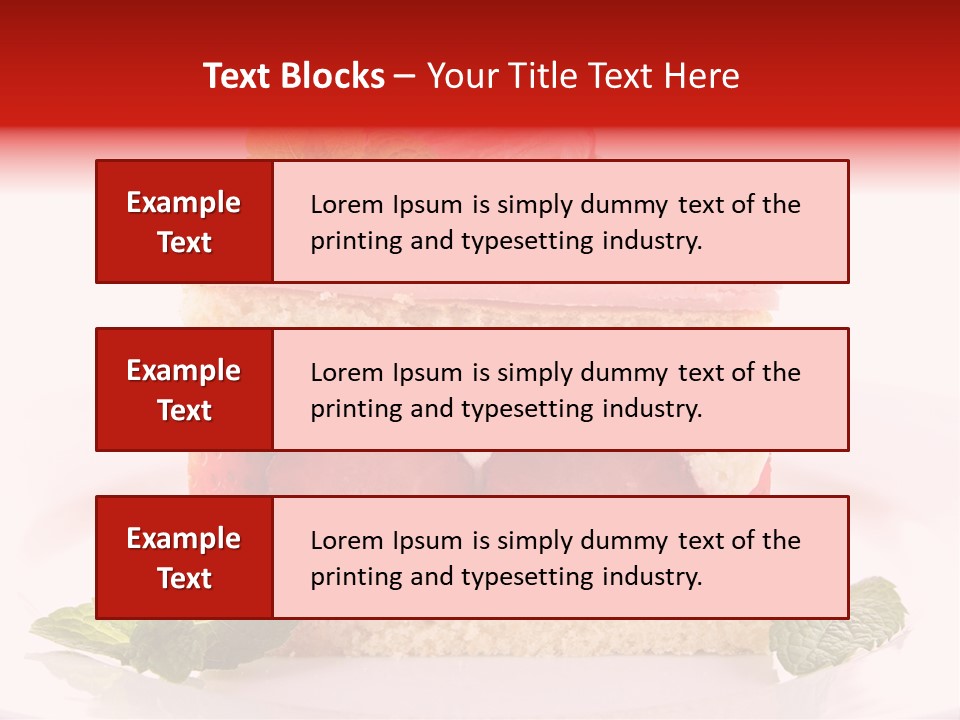 Sweet Strawberry Cheesecake PowerPoint Template