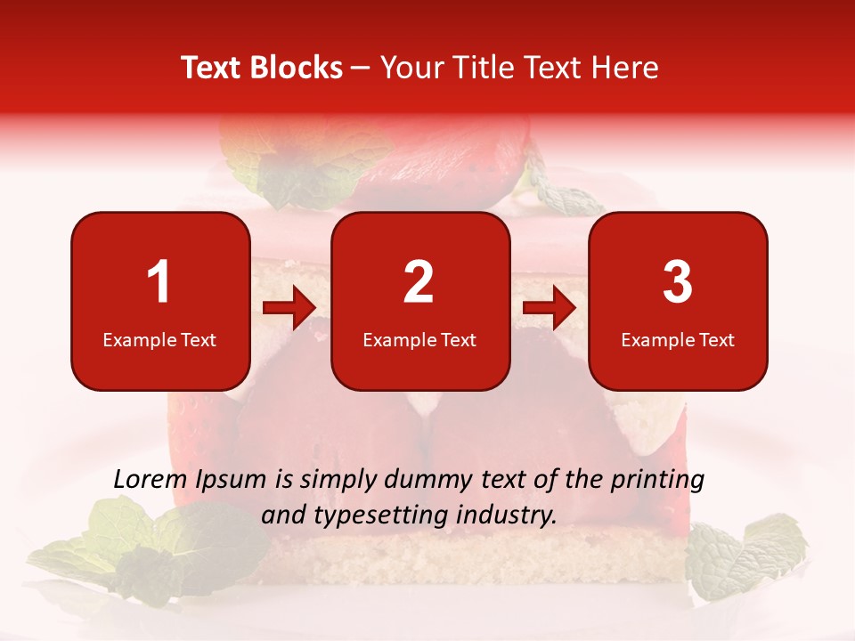 Sweet Strawberry Cheesecake PowerPoint Template