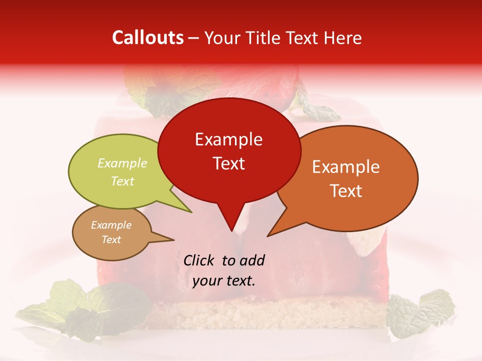 Sweet Strawberry Cheesecake PowerPoint Template