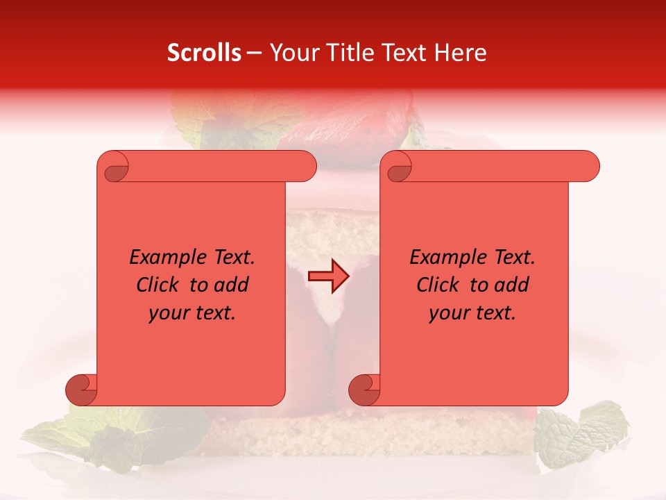 Sweet Strawberry Cheesecake PowerPoint Template