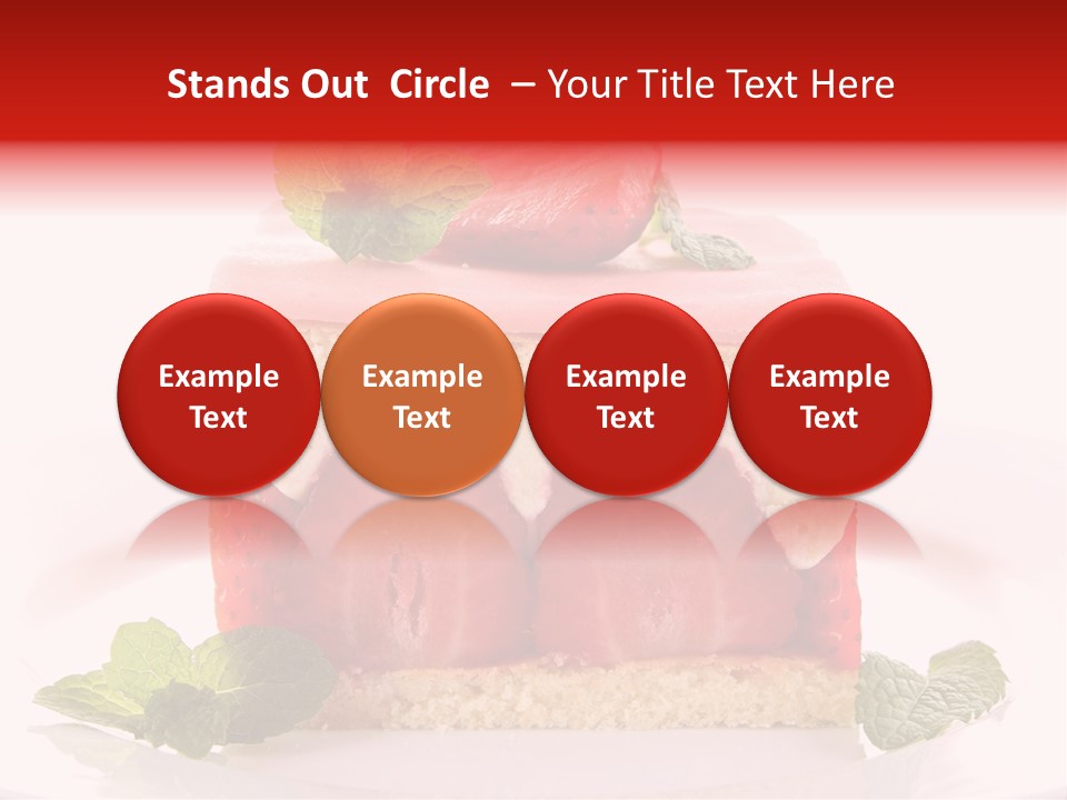 Sweet Strawberry Cheesecake PowerPoint Template