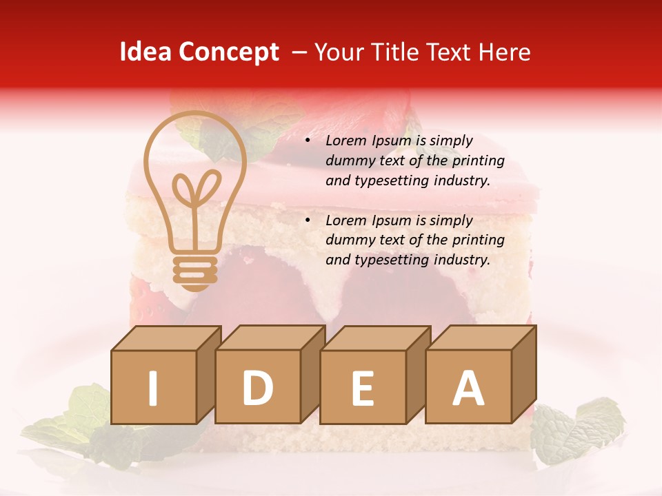 Sweet Strawberry Cheesecake PowerPoint Template