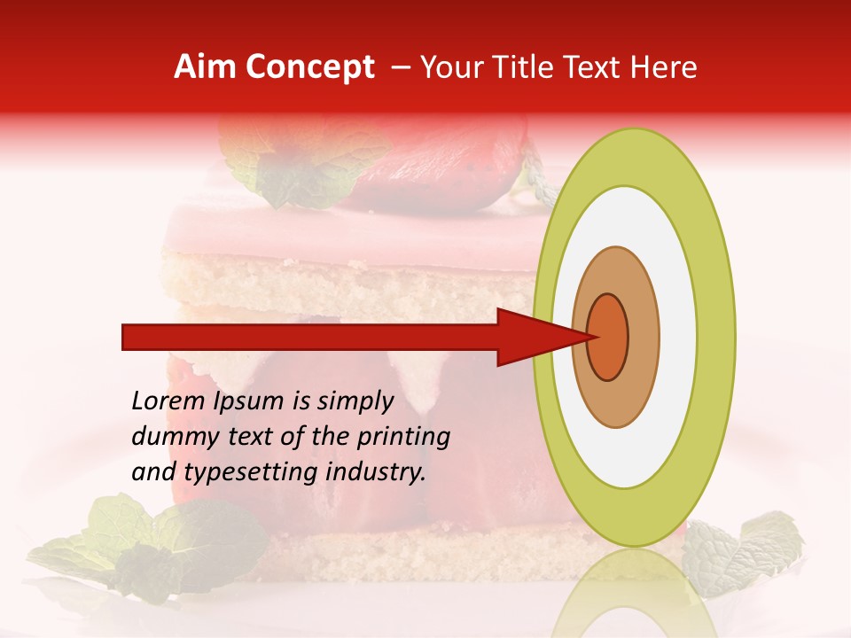 Sweet Strawberry Cheesecake PowerPoint Template