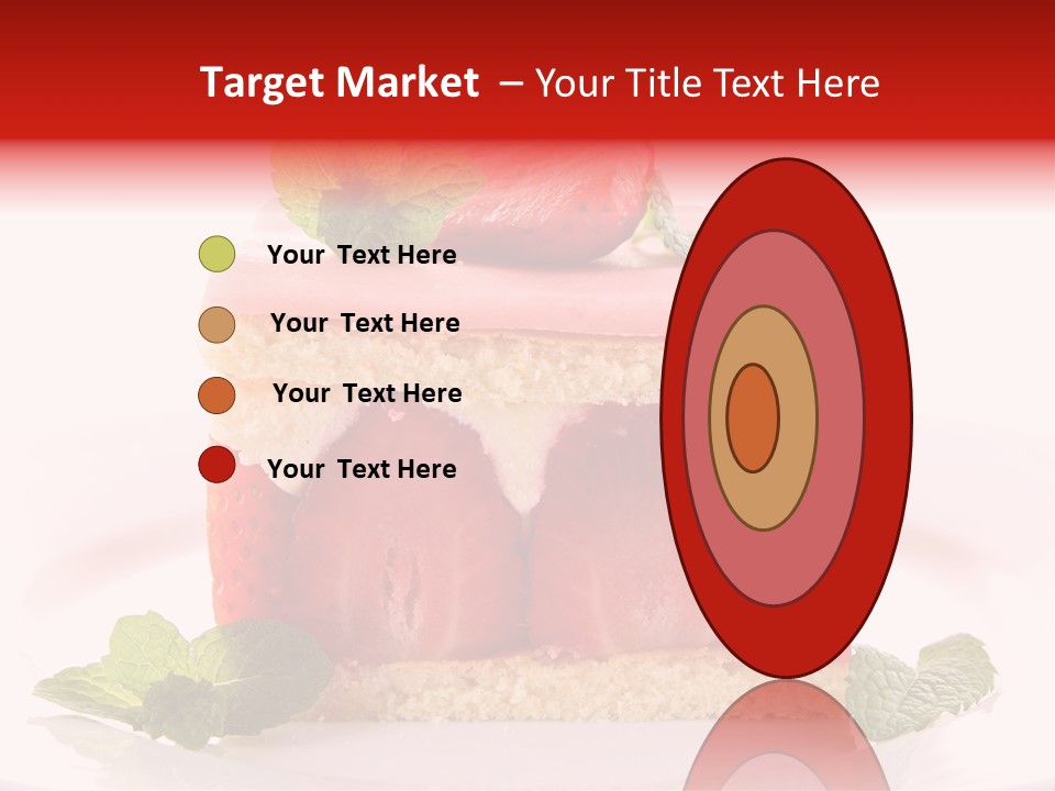 Sweet Strawberry Cheesecake PowerPoint Template