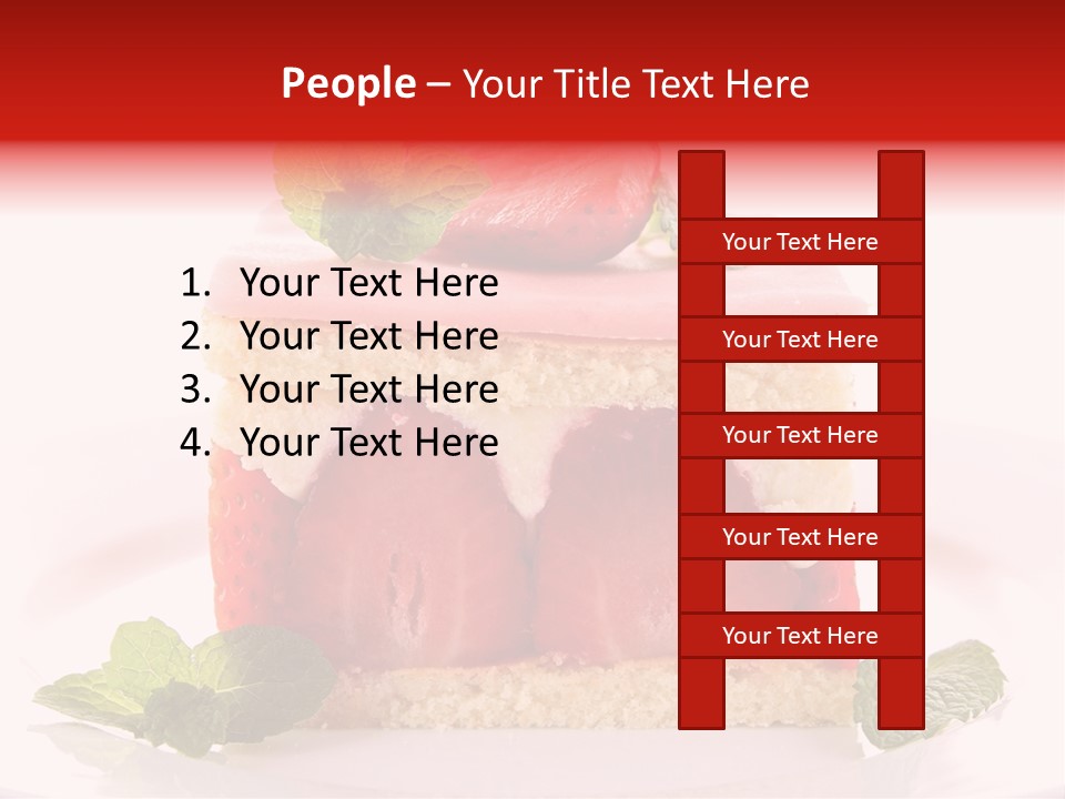 Sweet Strawberry Cheesecake PowerPoint Template