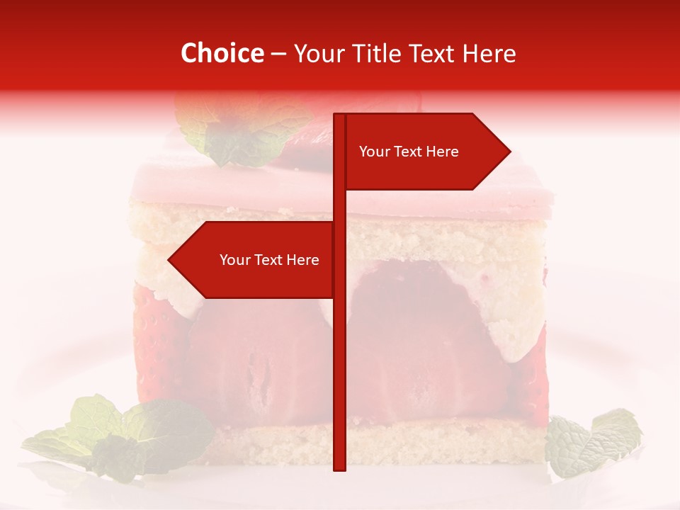 Sweet Strawberry Cheesecake PowerPoint Template