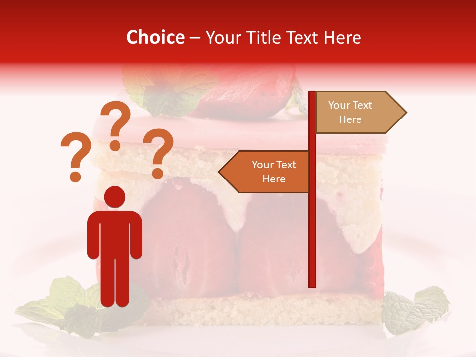 Sweet Strawberry Cheesecake PowerPoint Template