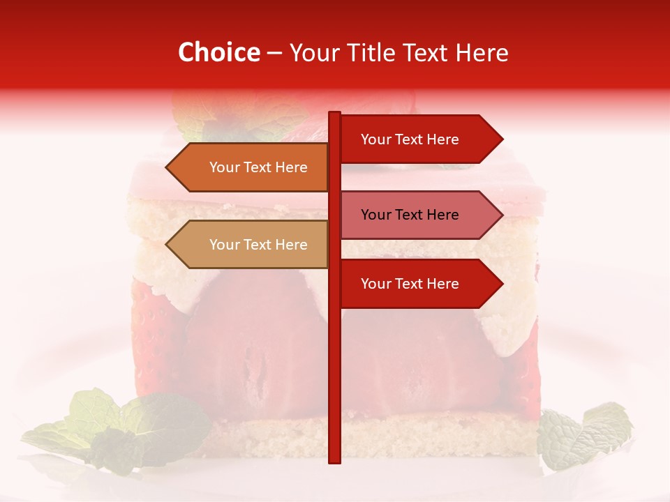 Sweet Strawberry Cheesecake PowerPoint Template