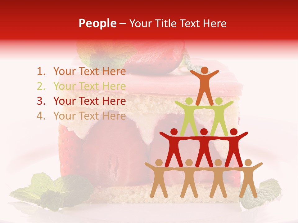 Sweet Strawberry Cheesecake PowerPoint Template