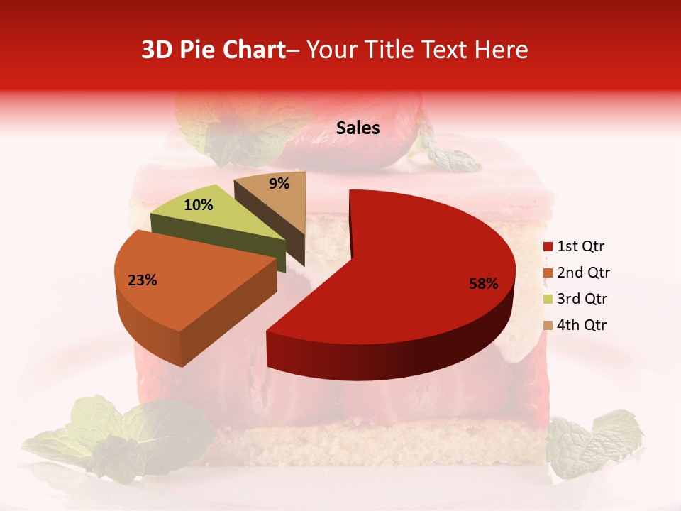 Sweet Strawberry Cheesecake PowerPoint Template