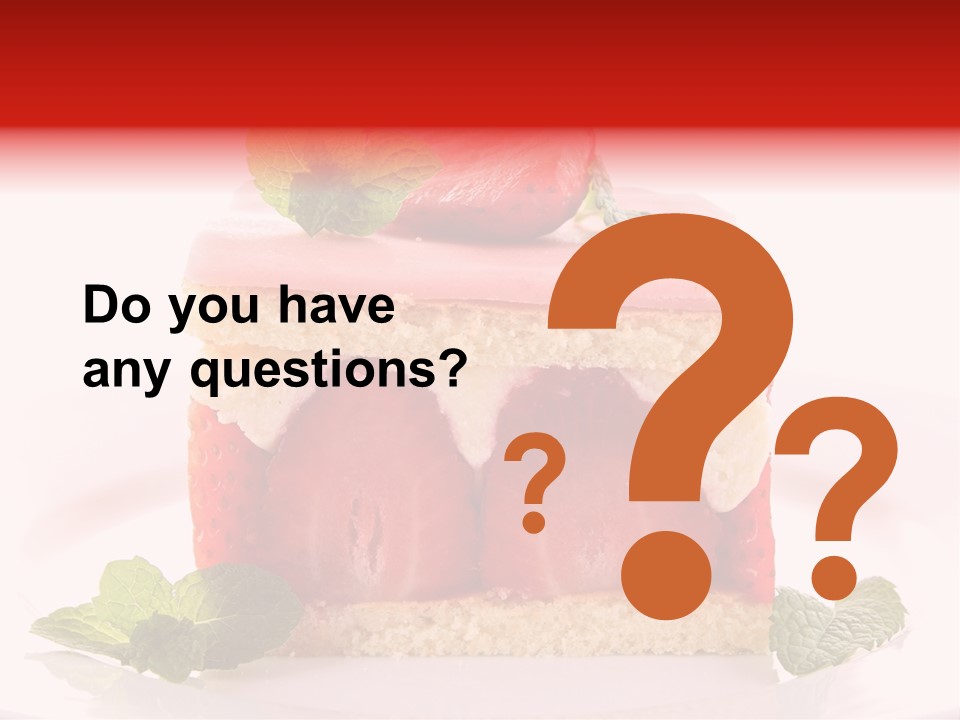 Sweet Strawberry Cheesecake PowerPoint Template