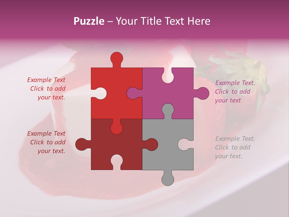 Panna Cotta Sauce Coulis PowerPoint Template