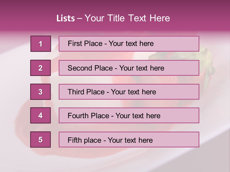 Panna Cotta Sauce Coulis PowerPoint Template