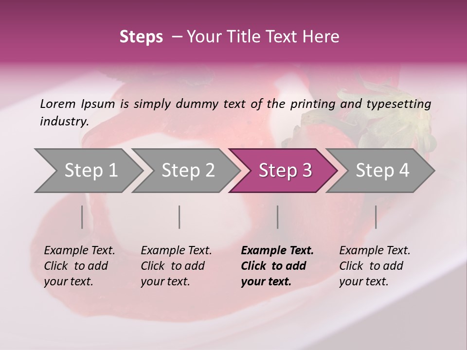 Panna Cotta Sauce Coulis PowerPoint Template