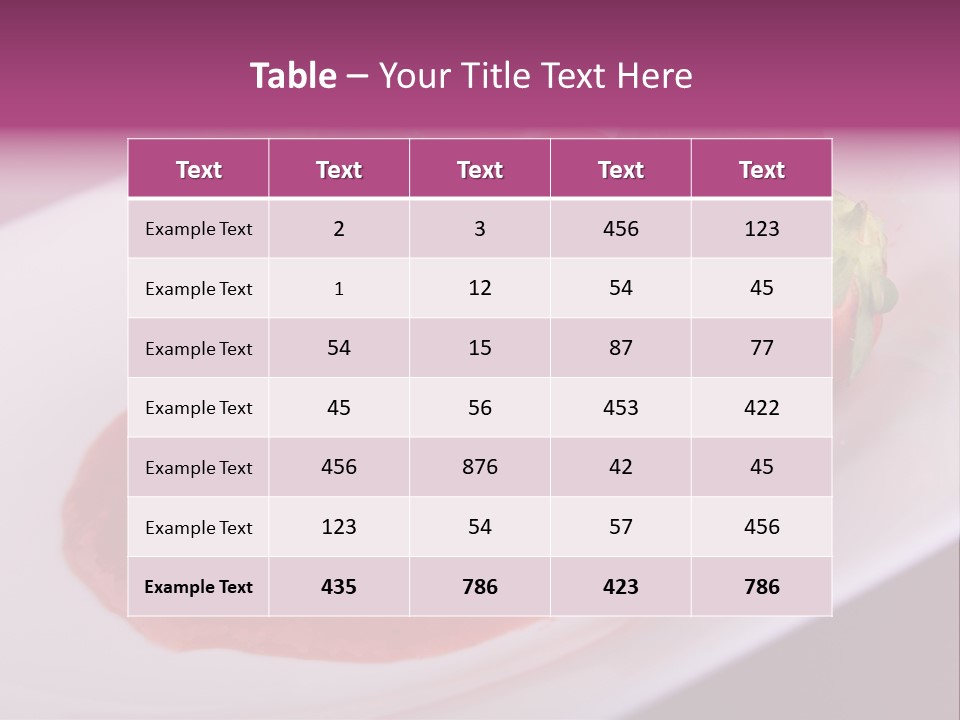 Panna Cotta Sauce Coulis PowerPoint Template