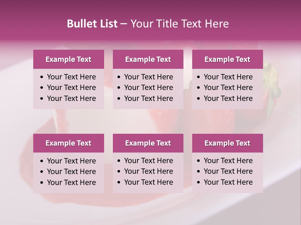 Panna Cotta Sauce Coulis PowerPoint Template