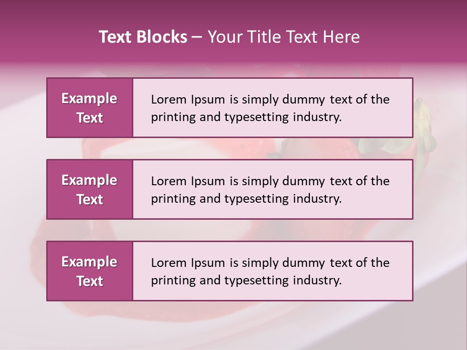 Panna Cotta Sauce Coulis PowerPoint Template
