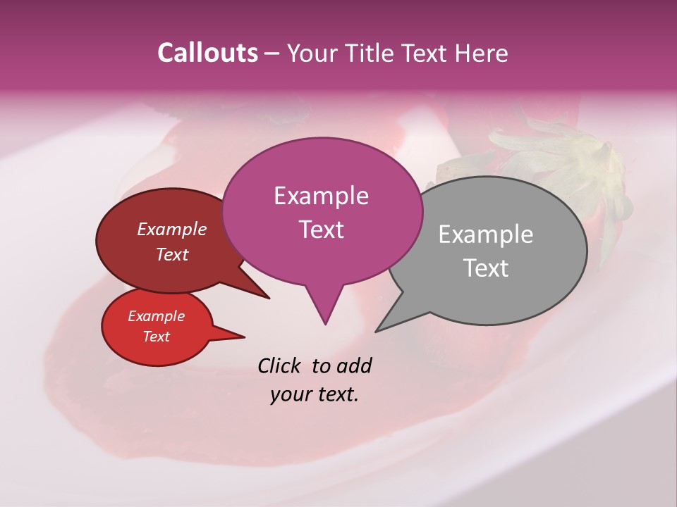 Panna Cotta Sauce Coulis PowerPoint Template