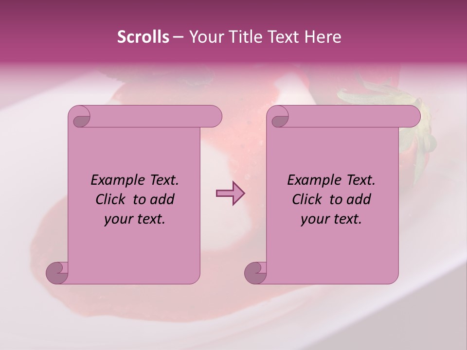 Panna Cotta Sauce Coulis PowerPoint Template