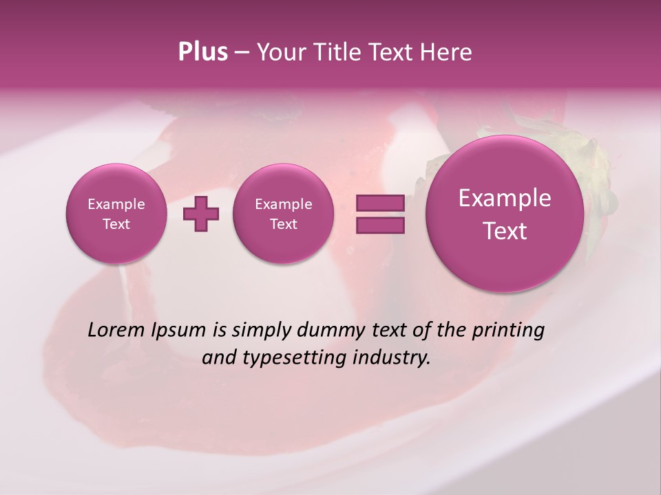 Panna Cotta Sauce Coulis PowerPoint Template