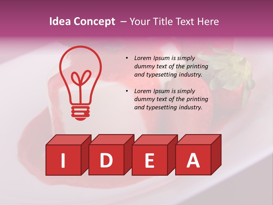 Panna Cotta Sauce Coulis PowerPoint Template