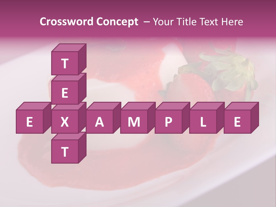 Panna Cotta Sauce Coulis PowerPoint Template