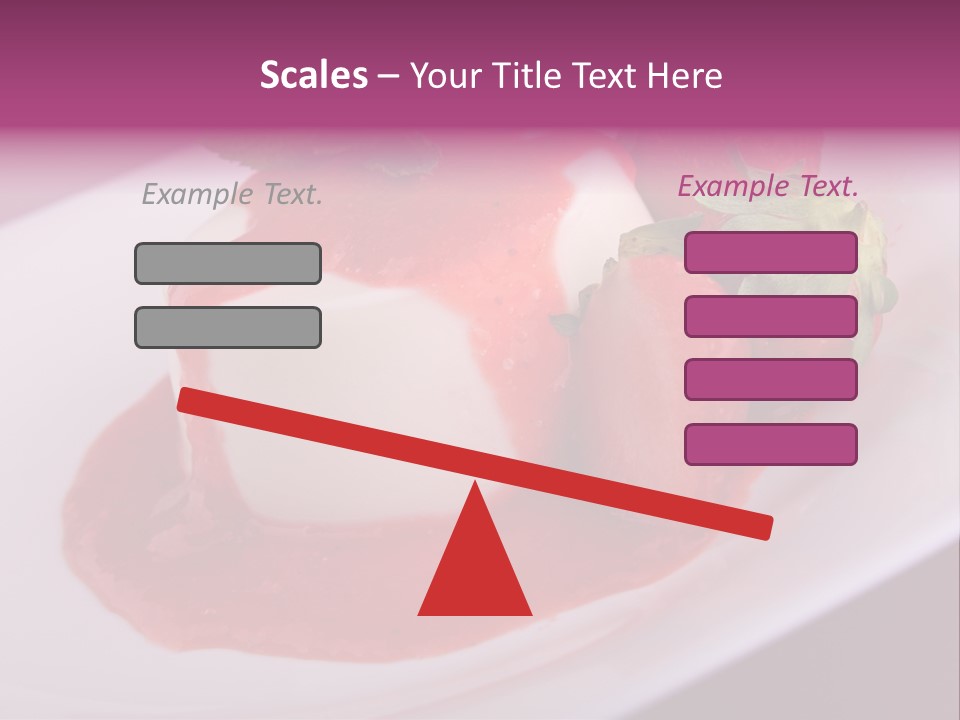 Panna Cotta Sauce Coulis PowerPoint Template